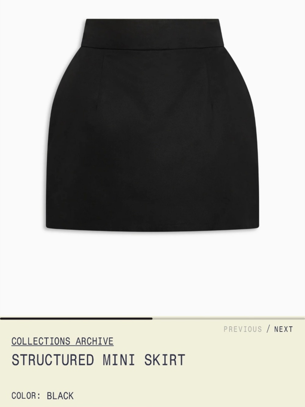KHY Tailored Structured Black Mini Skirt